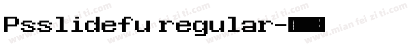 Psslidefu regular字体转换